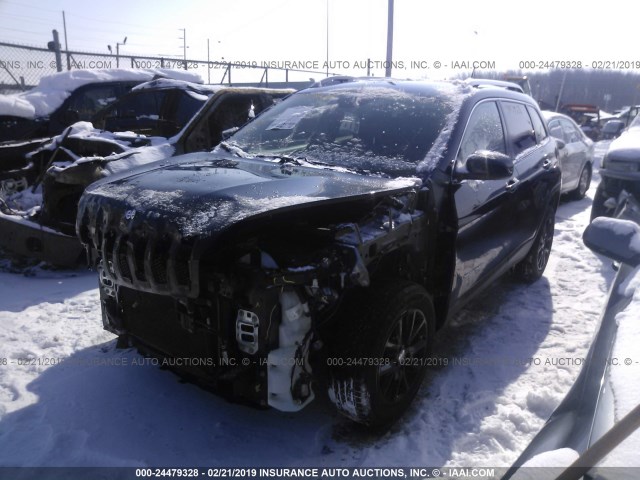 1C4PJLCB2EW154353 - 2014 JEEP CHEROKEE LATITUDE BLUE photo 2