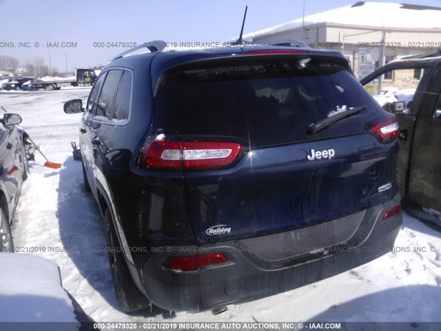 1C4PJLCB2EW154353 - 2014 JEEP CHEROKEE LATITUDE BLUE photo 3