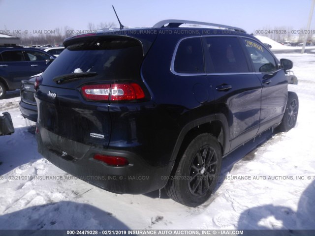 1C4PJLCB2EW154353 - 2014 JEEP CHEROKEE LATITUDE BLUE photo 4