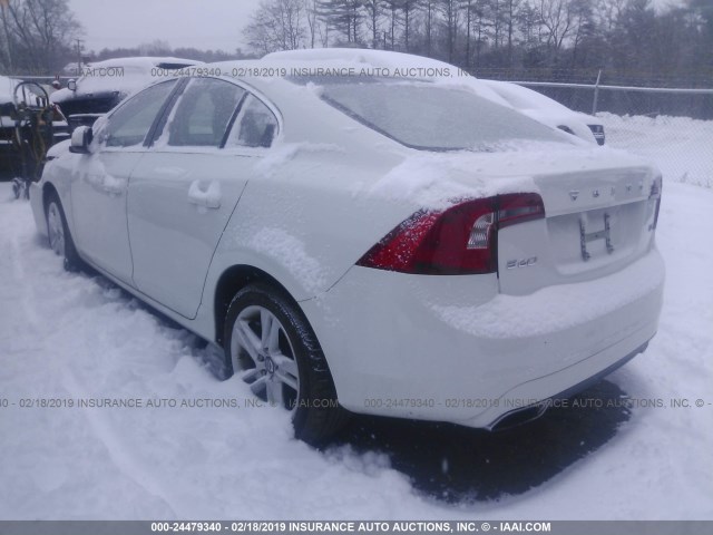 YV126MFK9F1341546 - 2015 VOLVO S60 PREMIER WHITE photo 3