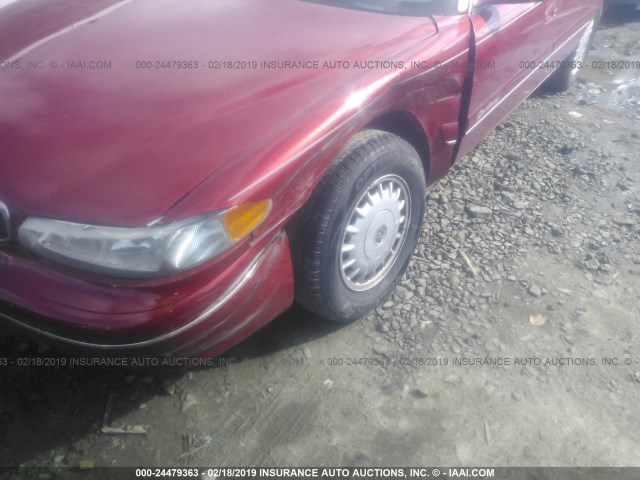 2G4WY52MXV1451878 - 1997 BUICK CENTURY LIMITED RED photo 6