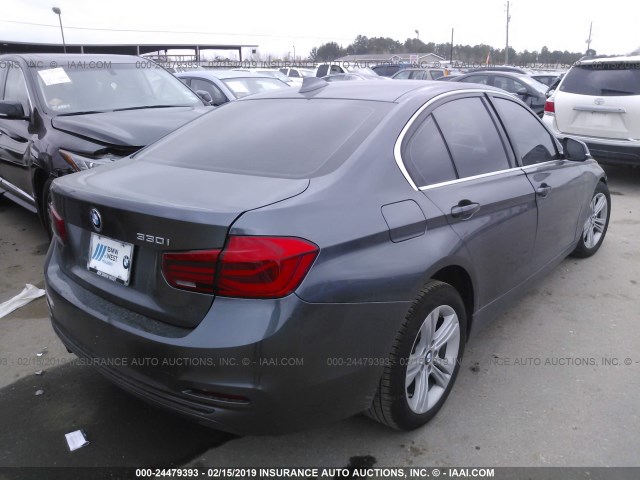 WBA8B9G57JNV00144 - 2018 BMW 330 I GRAY photo 4