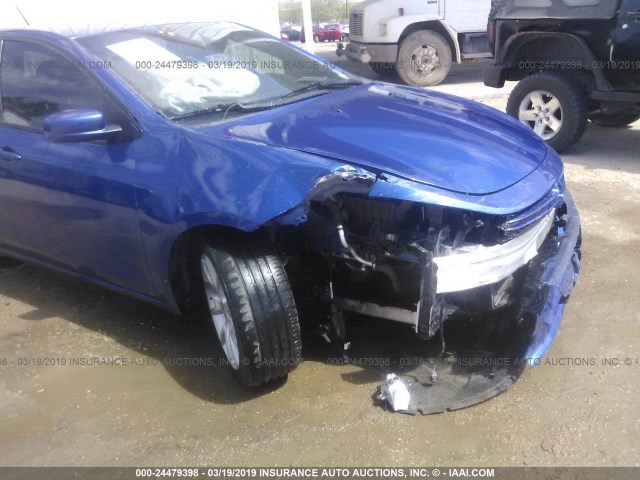 1C3CDFBH8DD257174 - 2013 DODGE DART SXT BLUE photo 6