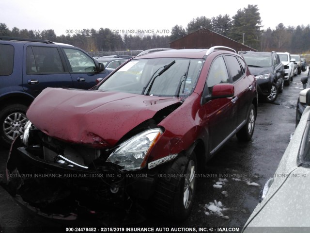 JN8AS5MV0DW626947 - 2013 NISSAN ROGUE S/SV RED photo 2