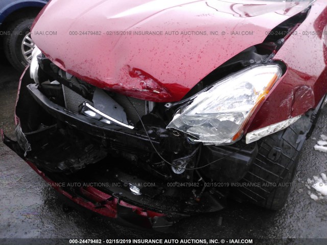 JN8AS5MV0DW626947 - 2013 NISSAN ROGUE S/SV RED photo 6