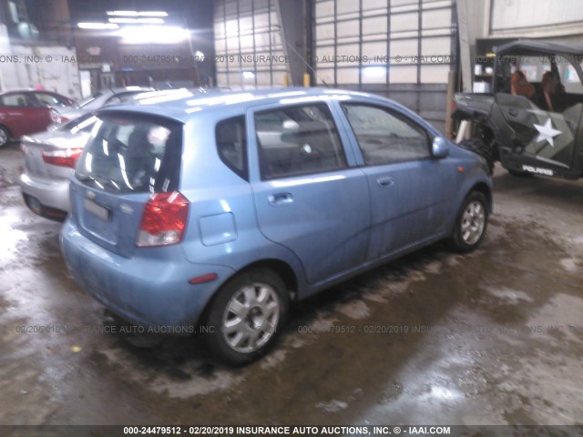 KL1TJ62614B132507 - 2004 CHEVROLET AVEO LS BLUE photo 4