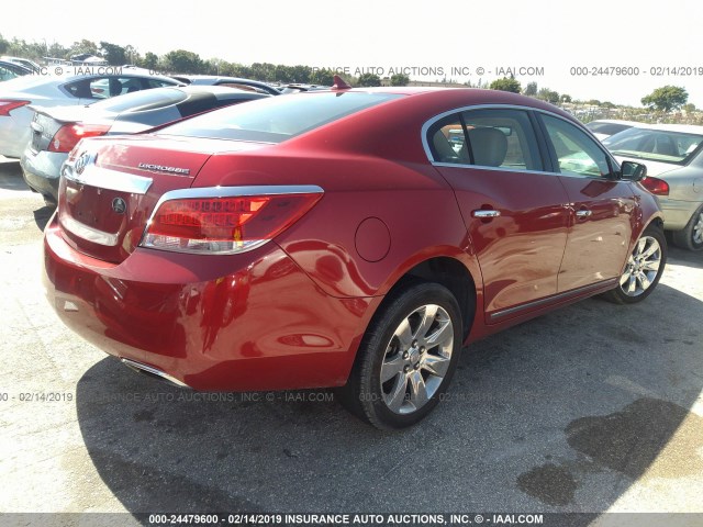 1G4GC5E3XDF334007 - 2013 BUICK LACROSSE RED photo 4