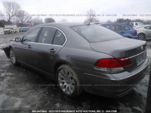 WBAHL83576DT04876 - 2006 BMW 750 I GRAY photo 3