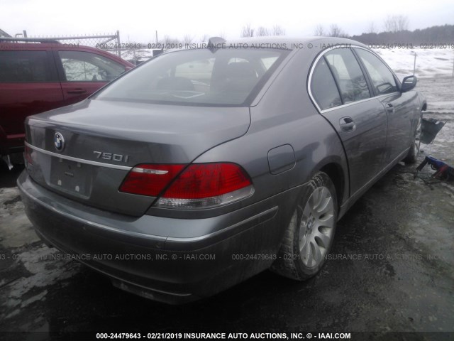 WBAHL83576DT04876 - 2006 BMW 750 I GRAY photo 4