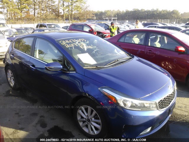 3KPFL4A72HE098858 - 2017 KIA FORTE LX/S BLUE photo 1