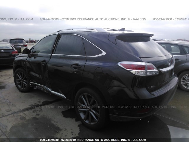 2T2BK1BA6FC303454 - 2015 LEXUS RX 350/BASE/F SPORT BLACK photo 3