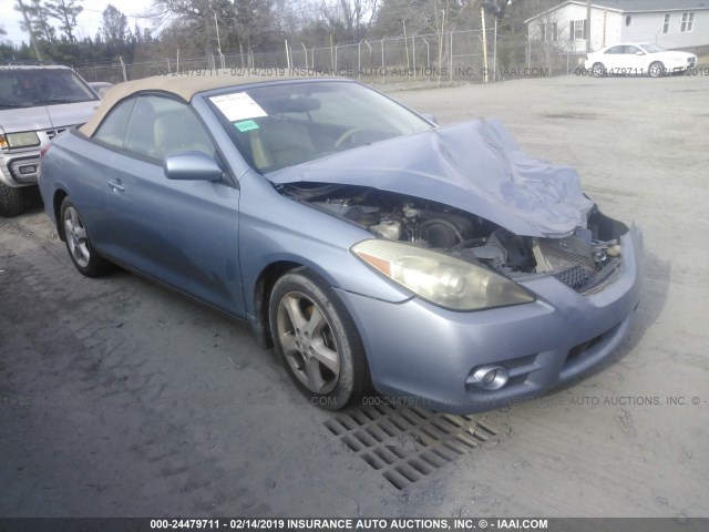 4T1FA38P07U130627 - 2007 TOYOTA CAMRY SOLARA SE/SLE BLUE photo 1