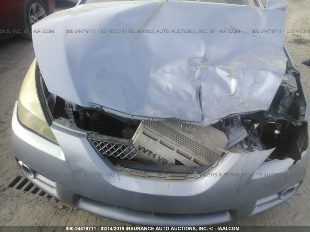 4T1FA38P07U130627 - 2007 TOYOTA CAMRY SOLARA SE/SLE BLUE photo 6