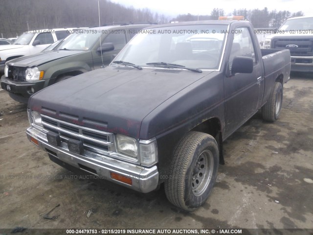 1N6SD11S6LC374163 - 1990 NISSAN D21 SHORT BED BLACK photo 2