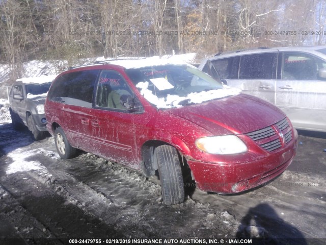 2D4GP44L85R205216 - 2005 DODGE GRAND CARAVAN SXT RED photo 1