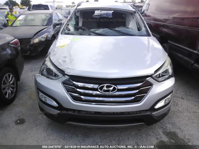 5XYZU3LB0EG130744 - 2014 HYUNDAI SANTA FE SPORT  SILVER photo 6