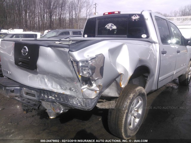 1N6AA0EC9BN306797 - 2011 NISSAN TITAN S/SV/SL/PRO-4X SILVER photo 6