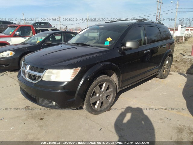 3D4GG67V39T152128 - 2009 DODGE JOURNEY R/T BLACK photo 2