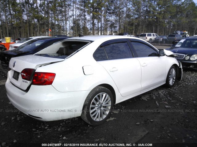 3VWLP7AJ1CM320256 - 2012 VOLKSWAGEN JETTA SEL WHITE photo 4