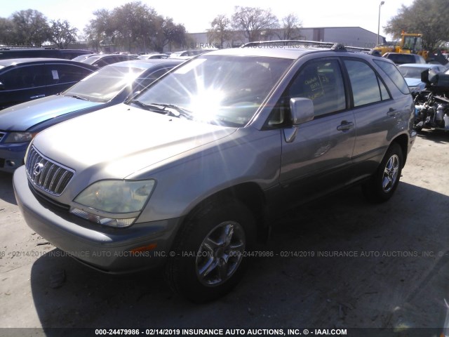 JTJGF10U910106063 - 2001 LEXUS RX 300 GRAY photo 2