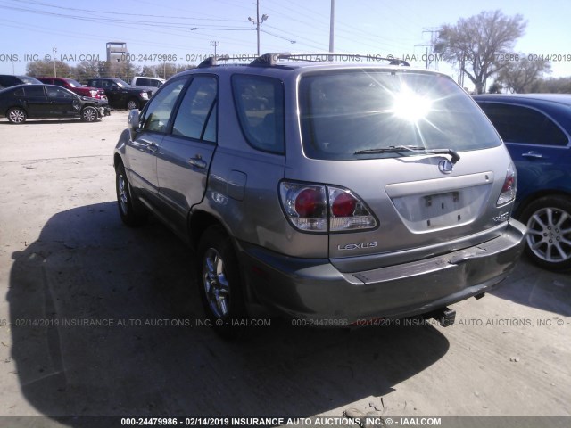 JTJGF10U910106063 - 2001 LEXUS RX 300 GRAY photo 3