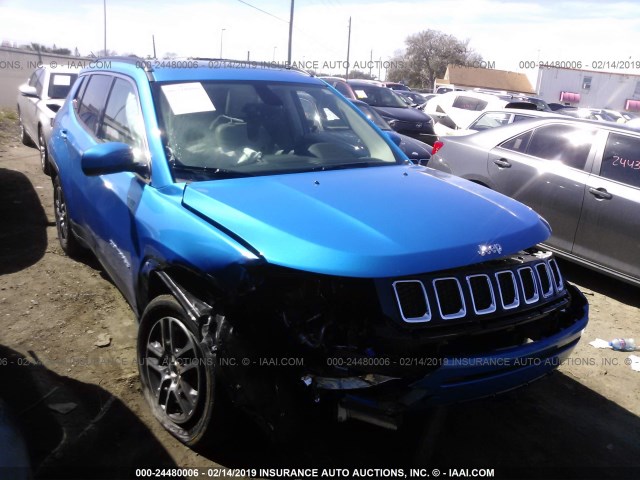 3C4NJCBB2JT487984 - 2018 JEEP COMPASS LATITUDE BLUE photo 1