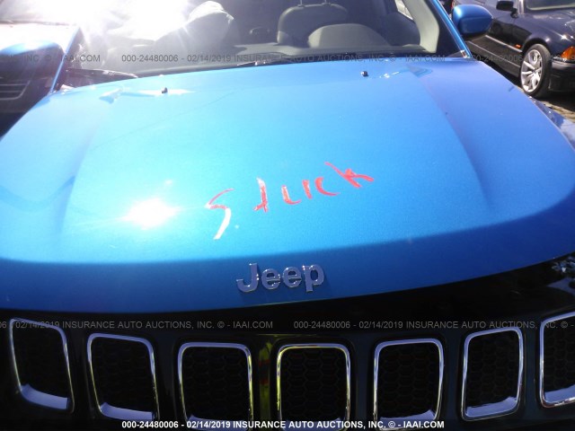 3C4NJCBB2JT487984 - 2018 JEEP COMPASS LATITUDE BLUE photo 10