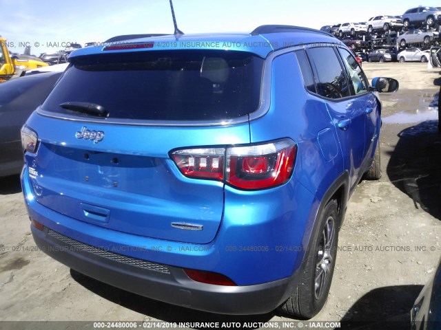 3C4NJCBB2JT487984 - 2018 JEEP COMPASS LATITUDE BLUE photo 4