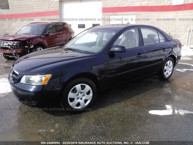 5NPET46C66H056557 - 2006 HYUNDAI SONATA GL BLUE photo 2