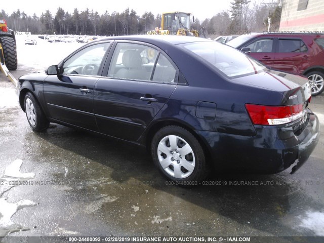 5NPET46C66H056557 - 2006 HYUNDAI SONATA GL BLUE photo 3