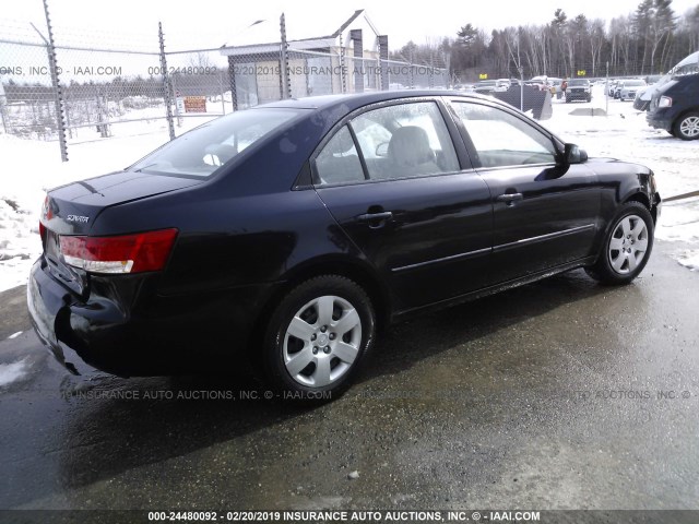 5NPET46C66H056557 - 2006 HYUNDAI SONATA GL BLUE photo 4