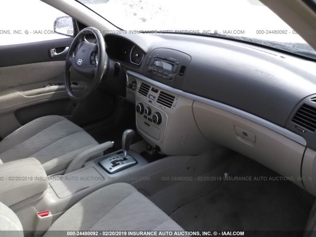 5NPET46C66H056557 - 2006 HYUNDAI SONATA GL BLUE photo 5