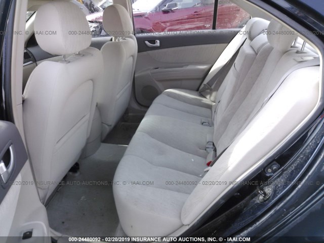 5NPET46C66H056557 - 2006 HYUNDAI SONATA GL BLUE photo 8