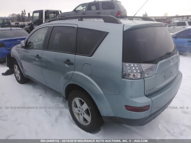 JA4MT31X37U007852 - 2007 MITSUBISHI OUTLANDER LS Light Blue photo 3