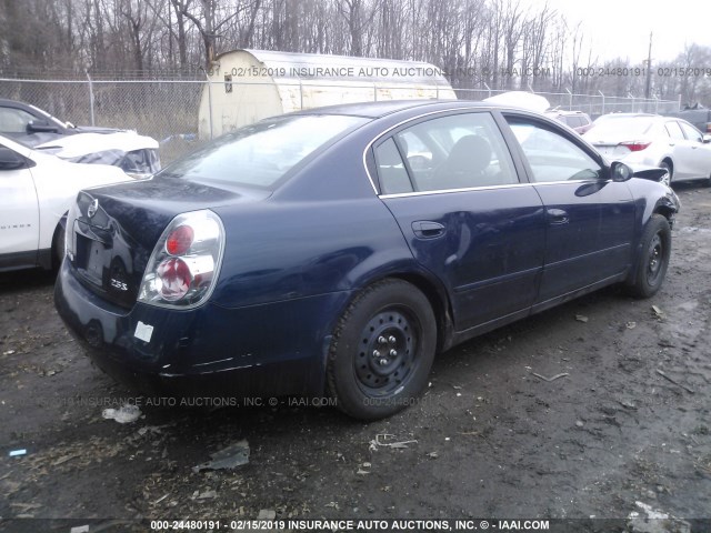 1N4AL11D86C236007 - 2006 NISSAN ALTIMA S/SL BLUE photo 4