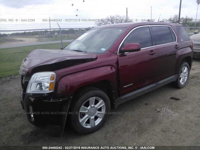 2GKALMEK3C6301732 - 2012 GMC TERRAIN SLE MAROON photo 2