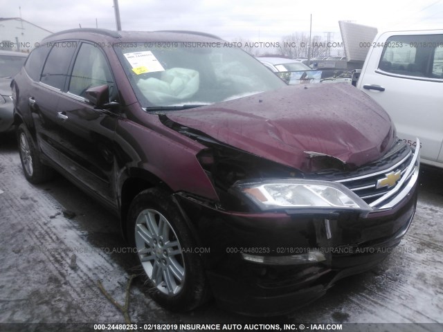 1GNKVGKDXFJ372328 - 2015 CHEVROLET TRAVERSE LT MAROON photo 1