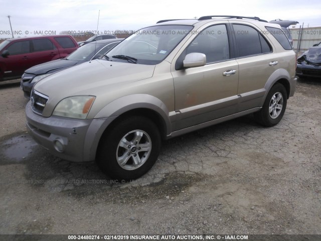 KNDJC733435087161 - 2003 KIA SORENTO EX/LX TAN photo 2