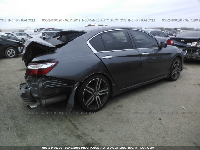 1HGCR2F14HA105985 - 2017 HONDA ACCORD SPORT SPECIAL EDITION GRAY photo 4