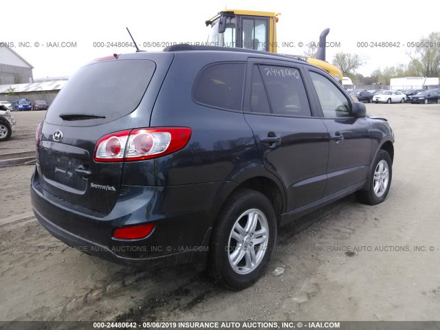 5XYZG3AB2BG071413 - 2011 HYUNDAI SANTA FE GLS Dark Blue photo 4