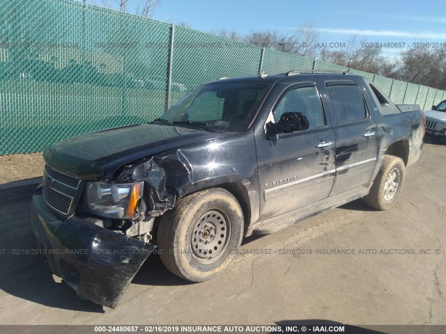 3GNVKGE01AG202092 - 2010 CHEVROLET AVALANCHE LTZ BLACK photo 2