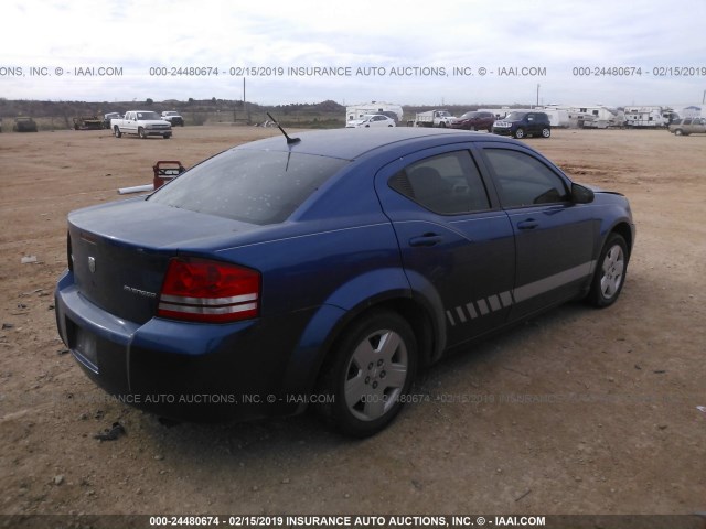 1B3LC46B89N545644 - 2009 DODGE AVENGER SE/SXT BLUE photo 4