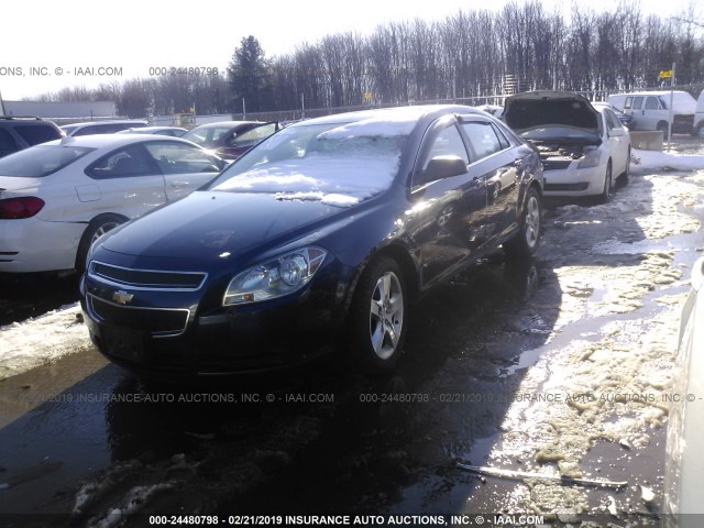 1G1ZA5EU2BF362787 - 2011 CHEVROLET MALIBU LS BLUE photo 2