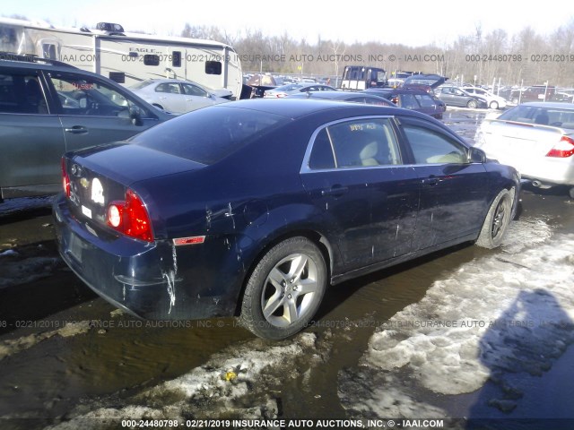 1G1ZA5EU2BF362787 - 2011 CHEVROLET MALIBU LS BLUE photo 4