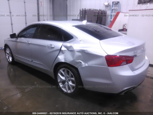 1G1145SL0EU115624 - 2014 CHEVROLET IMPALA LTZ SILVER photo 3