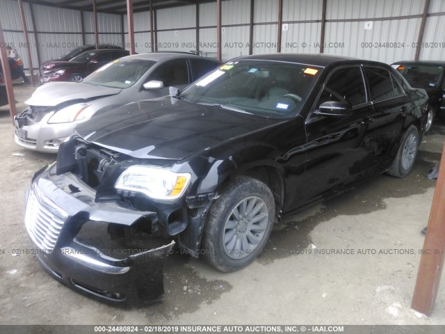 2C3CCAAG0EH179234 - 2014 CHRYSLER 300 BLACK photo 2