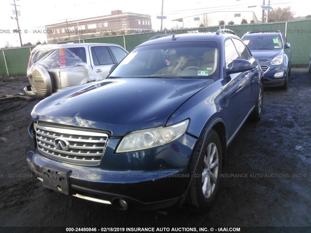 JNRAS08U46X103220 - 2006 INFINITI FX35 BLUE photo 2