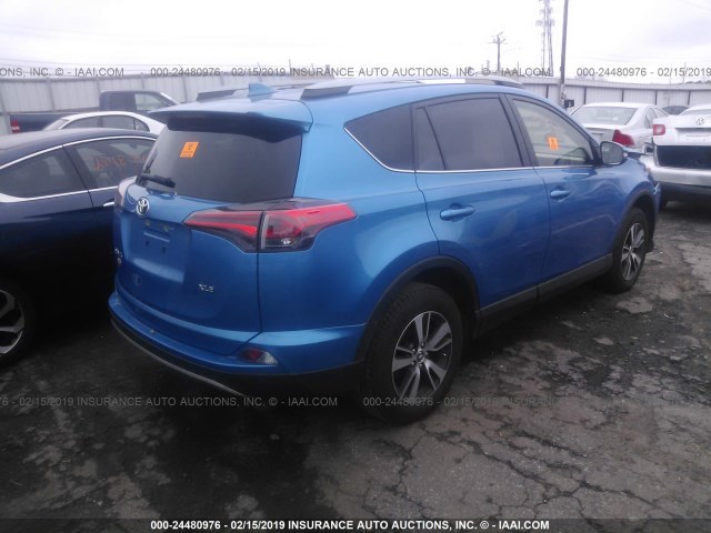 JTMWFREV5JJ168620 - 2018 TOYOTA RAV4 ADVENTURE/XLE BLUE photo 4