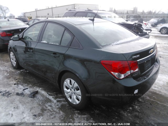 1G1PA5SH2E7136990 - 2014 CHEVROLET CRUZE LS GREEN photo 3