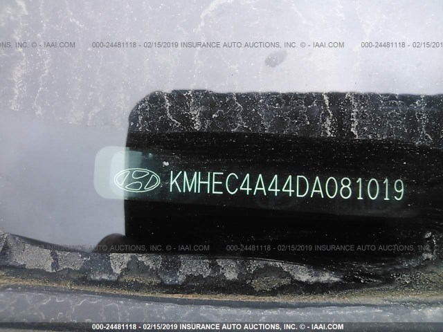 KMHEC4A44DA081019 - 2013 HYUNDAI SONATA HYBRID BLACK photo 9